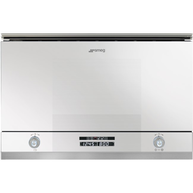 Smeg MP122B Linea Side-opening Built-in Microwave Oven With Grill White