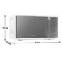Refurbished Samsung MS23K3513AW 23L 800W Solo Microwave White