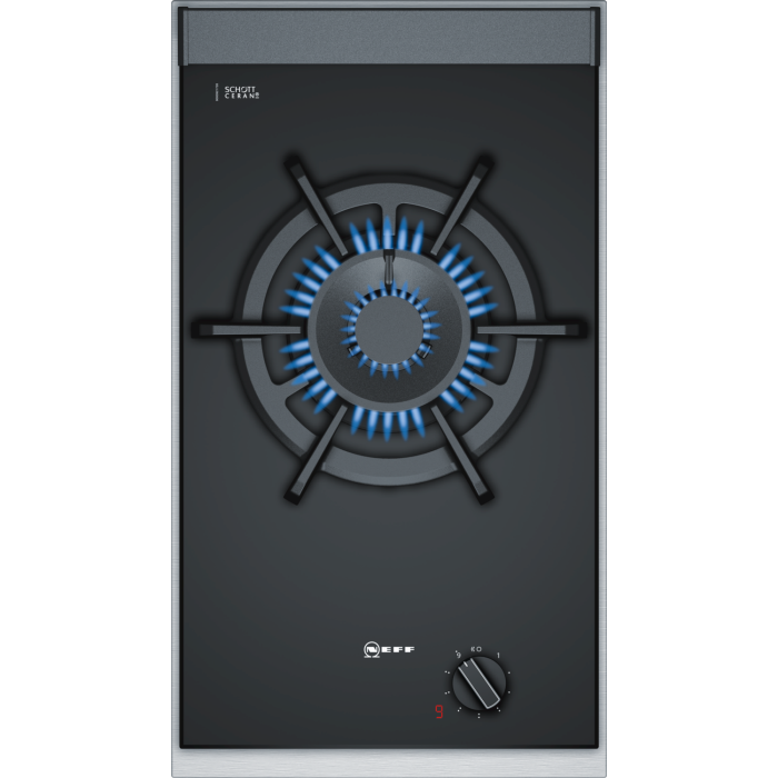 Neff N23TA19N0 30cm Domino Wok Gasonglass Hob Black Appliances Direct