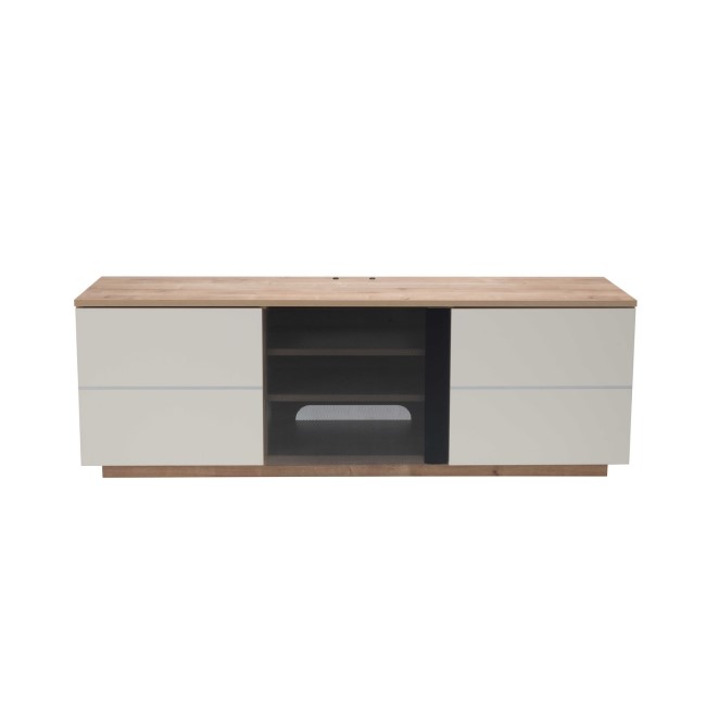 UK-CF New London TV Cabinet for up to 65" TVs - Oak/Cream