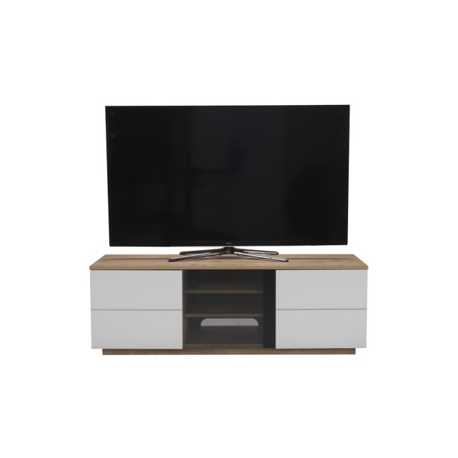 UK-CF New London TV Cabinet for up to 65" TVs - Oak/White