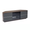 UK-CF New Milan TV Cabinet for up to 65&quot; TVs - Walnut/Grey