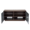 UK-CF New Paris TV Cabinet for up to 55&quot; TVs - Walnut/Grey
