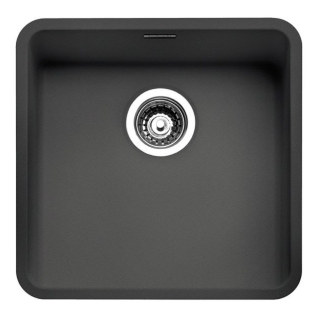 Single Bowl Grey Stainless Steel Kitchen Sink - Reginox OHIO 40X40 CB