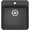GRADE A1 - Reginox OHIO40X40TAPWINGCB Regi Color Ohio Tapwing 1.0 Bowl Black Stainless Steel Kitchen Sink