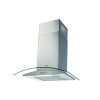 Amica OKP631G Curved Glass 60cm Chimney Cooker Hood Stainless Steel