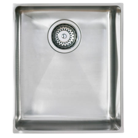 Astracast OXL2XBHOMEPK Onyx' Undermount Square Single Bowl Brushed Stainless Steel Sink with Tap Deck