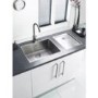Astracast OXS1XBHOMEPK Onyx' Undermount Square Large Single Bowl Brushed Stainless Steel Sink