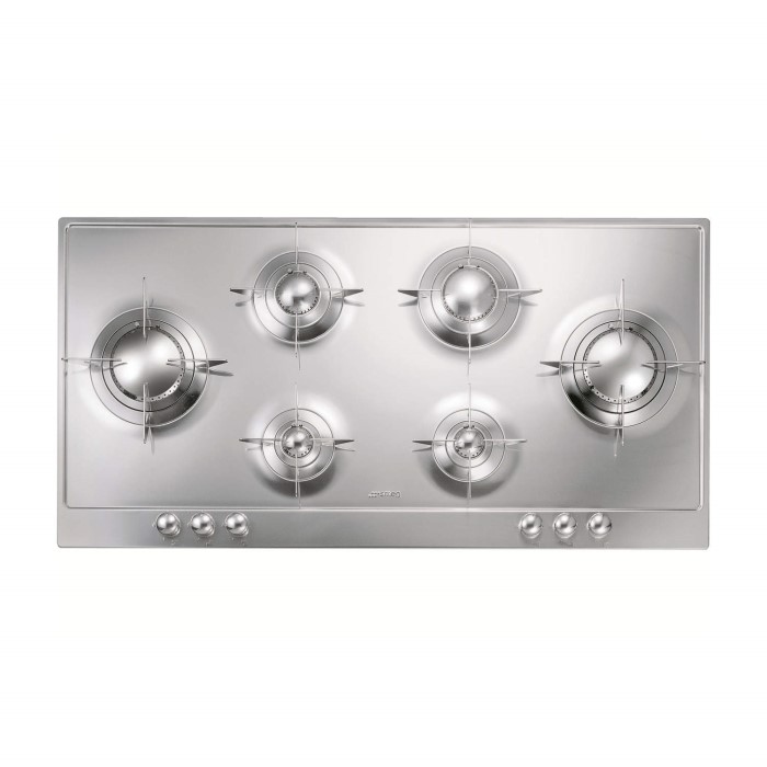 Smeg P106ES 100cm Polished Stainless Steel Piano Design 6 Burner Gas