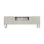 Wide Beige Gloss TV Stand with Storage - TV's up to 77" - Paloma