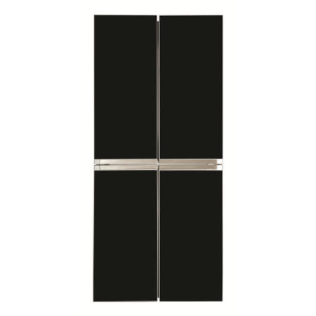 CDA PC44BL 4-door Freestanding Fridge Freezer - Black Doors