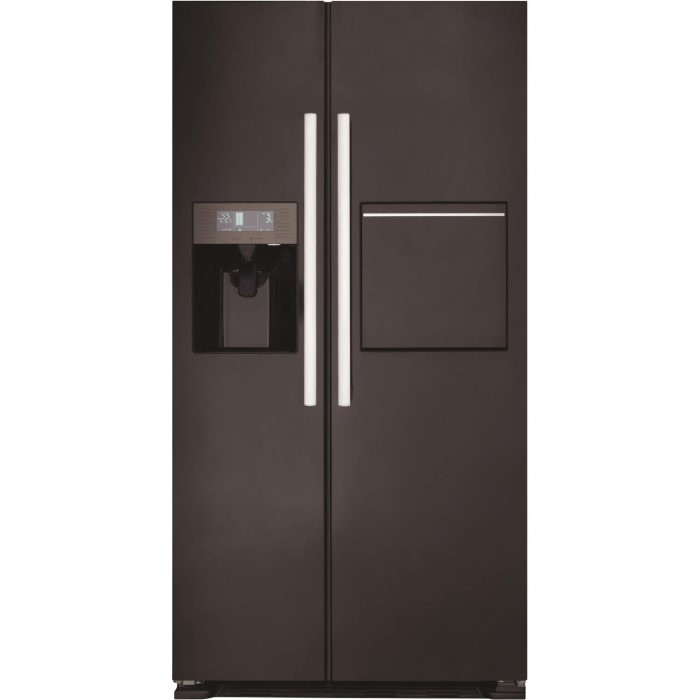CDA PC70BL Black American Style American Fridge Freezer With Homebar