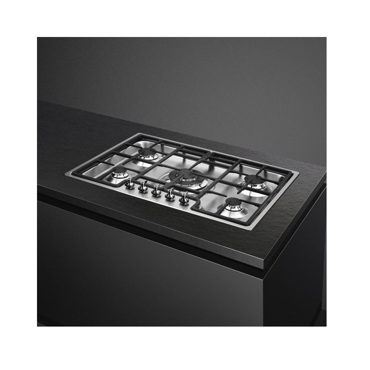 Smeg Classic 72cm 5 Burner Gas Hob - Stainless Steel