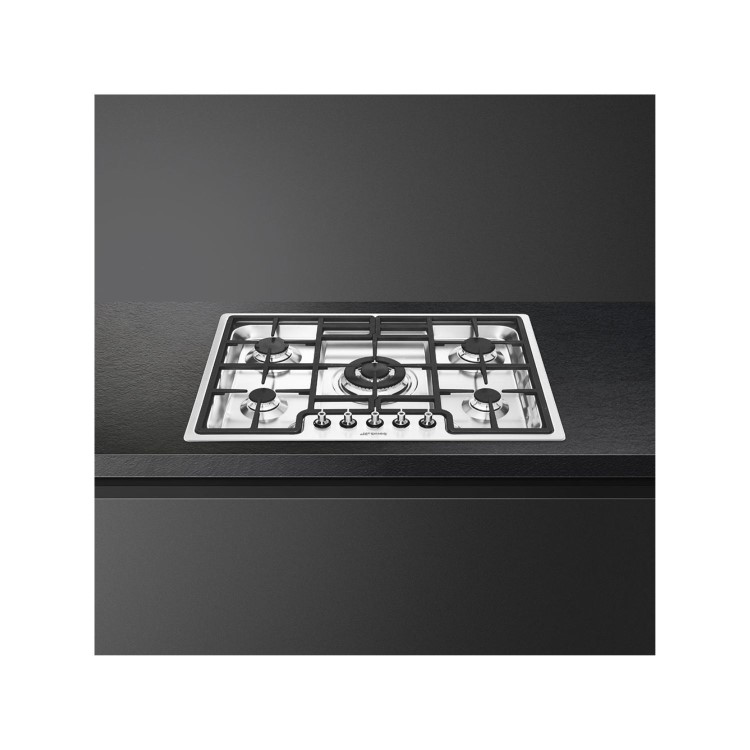Smeg Classic 72cm 5 Burner Gas Hob - Stainless Steel