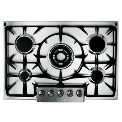Candy PGF750/1SQX 75cm Wide Five Burner Gas Hob - Stainless Steel