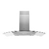 GRADE A1 - Hotpoint PHGC95FABX 90cm Chimney Cooker Hood Stainless Steel With Curved Glass Canopy