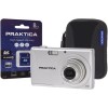 PRAKTICA Luxmedia Z250 Silver Camera Kit inc 8GB SDHC Class 10 Card &amp; Case