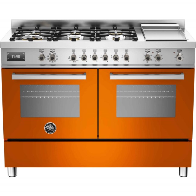 Bertazzoni PRO120-6G-MFE-D-ART Professional Series 120cm Dual Fuel Range Cooker With A Double Oven-O