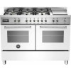 Bertazzoni PRO120-6G-MFE-D-BIT Professional 120cm Dual Fuel Range Cooker With 6 Burners And Two Oven