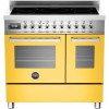 Bertazzoni Professional 90cm Double Oven Electric Range Cooker with Induction Hob - Yellow
