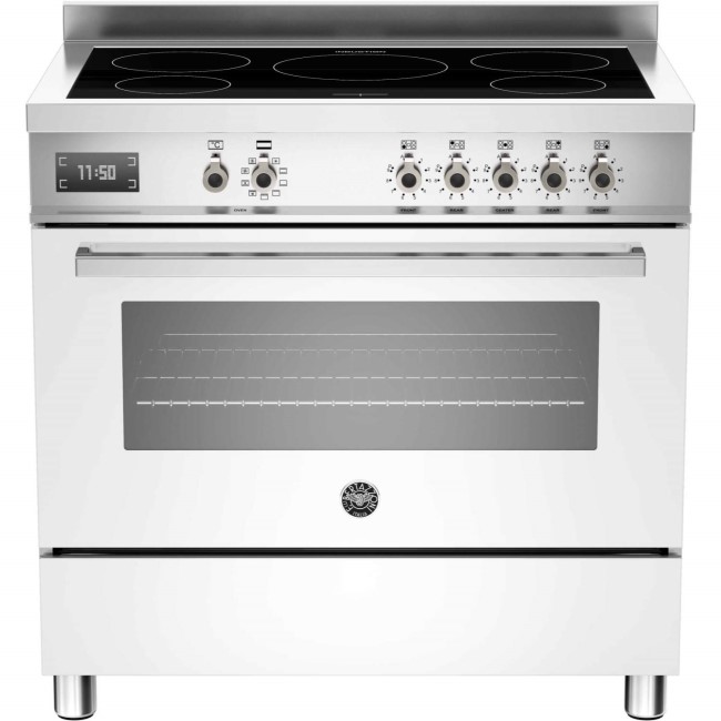 Bertazzoni Professional 90cm Single Oven Electric Range Cooker with Induction Hob - White