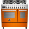Bertazzoni PRO90-6-MFE-D-ART Professional Series 90cm Dual Fuel Range Cooker With A Double Oven-Oran