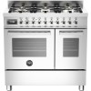 Bertazzoni PRO90-6-MFE-D-XT Professional Series 90cm Dual Fuel Range Cooker With A Double Oven-Stain