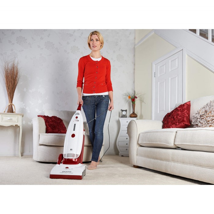 Hoover PU2115 PurePower 2100W Bagged Upright Vacuum Cleaner White And