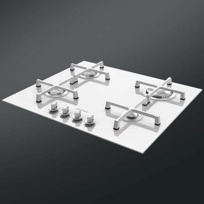 Smeg PV164CB Linea 60cm 4 Burner Gasonglass Hob With Straight Edge