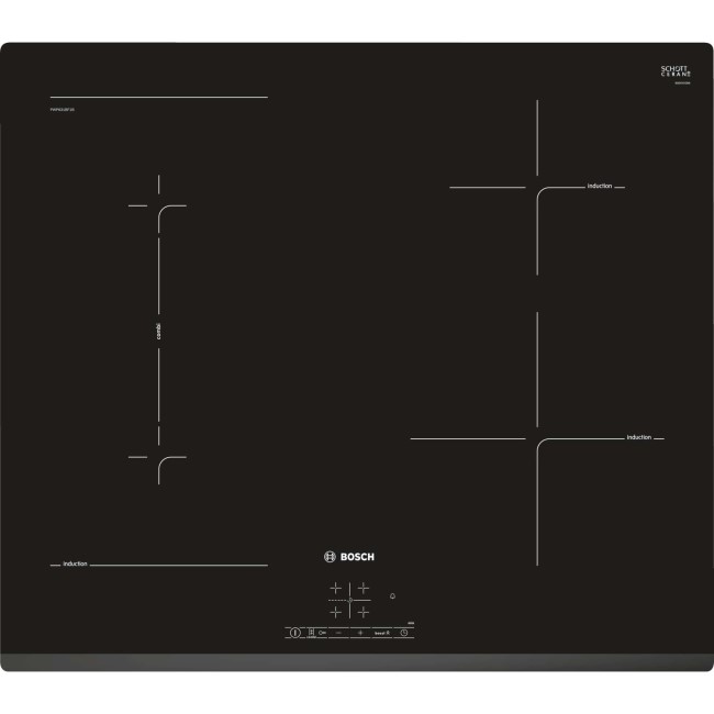 Bosch Series 4 4 Zone 60cm Induction Hob with CombiZone