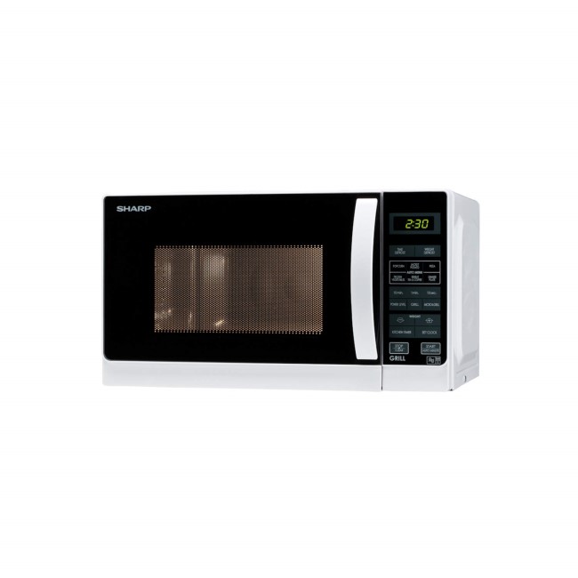 Sharp R662WM 800W 20L Freestanding Microwave With Grill - White