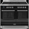 Britannia RC-10TI-QL-K Q Line Twin Oven 100cm Electric Range Cooker With Induction Hob - Gloss Black