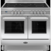 Britannia Q Line Twin Oven 100cm Electric Range Cooker With Induction Hob - Stainless Steel