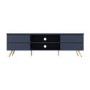 Wide Blue TV Stand with Storage - TV's up to 77" - Rochelle