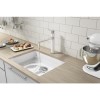 Taylor &amp; Moore White Single Lever Steel Monobloc Kitchen Sink Tap