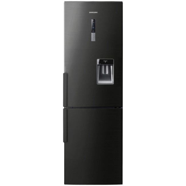 GRADE A3 - Heavy cosmetic damage - Samsung RL56GWGBP1 G-series 1.85m Gloss Black Freestanding Fridge Freezer with Water Dispenser