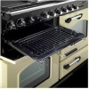 Rangemaster 73160 - 110cm Dual Fuel Range Cooker With Solid Doors - Black With Chrome Trim