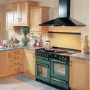 Rangemaster 110cm Natural Gas Range Cooker with Solid Doors in Black and Chrome