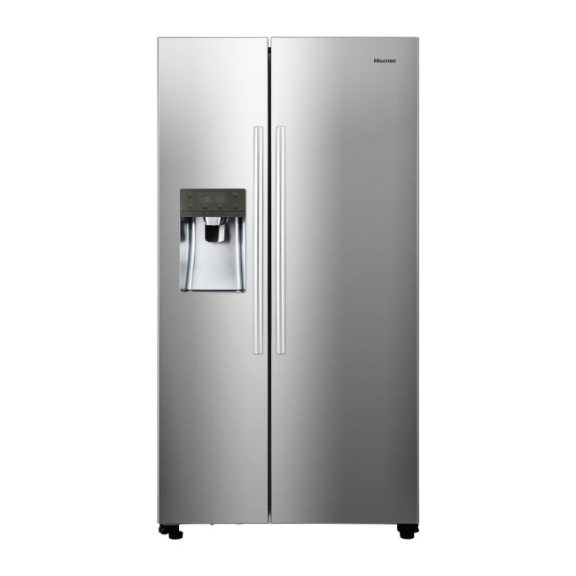 Hisense RS696N4IC1 Side-by-side American Fridge Freezer With Plumbed Ice & Water Dispenser - Stainless