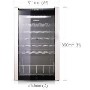 Samsung RW33EBSS1 Freestanding Single Zone Wine Cooler - Stainless Steel And Black