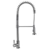 Taylor &amp; Moore Royal Spring Neck Single Lever Stainless Steel Kitchen Tap with Pull out Nozzle Spray