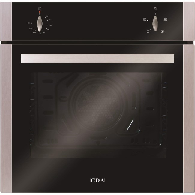 GRADE A1 - As new but box opened - CDA SC212SS Four Function Electric Built-in Single Fan Oven - Stainless Steel