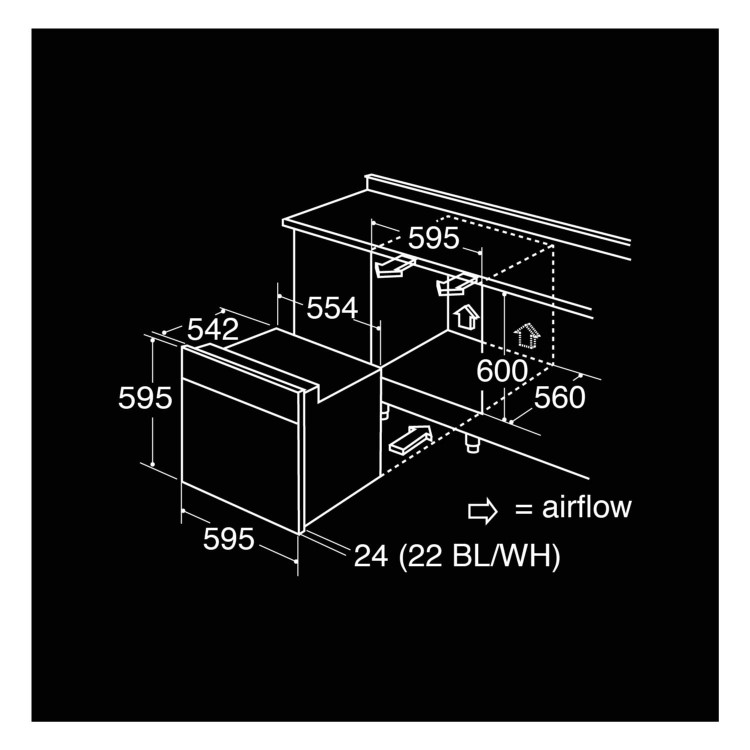 CDA SC212SS Four Function Electric Built-in Single Fan Oven - Stainless Steel