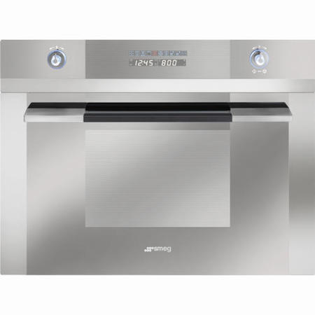 Smeg SC45MC2 Linea Compact Combination Microwave Oven Stainless Steel