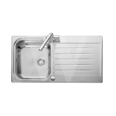 Leisure Sinks SE9501POL Seattle Stainless Steel 950x508 1.0 Bowl 2 Tapholes Reversible Polished