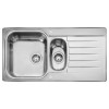 Leisure Sinks SE9502NCLF Seattle Stainless Steel 950x508 1.5 Bowl 2 Tapholes  Linen Finish