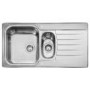 Leisure Sinks SE9502POL Seattle Stainless Steel 950x508 1.5 Bowl 2 Tapholes Polished Reversible