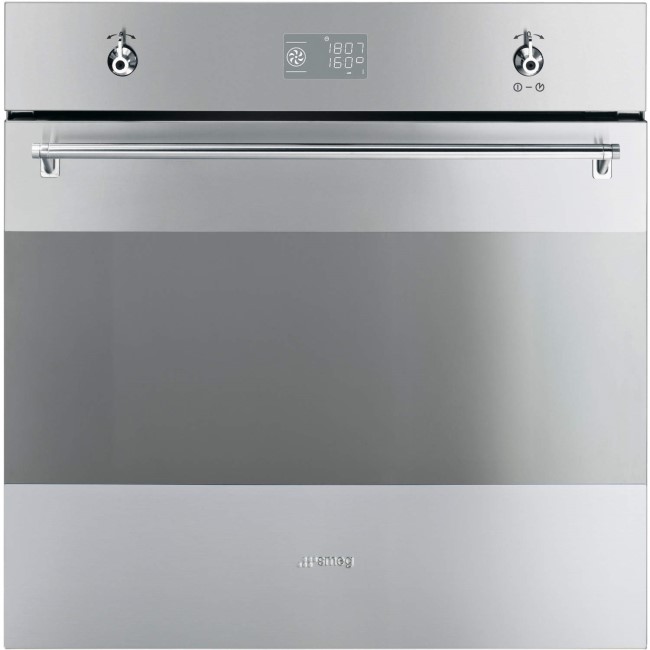 Smeg SF390X Classic Multifunction Maxi Plus Electric Built-in Single Oven - Fingerprint-free Stainless Steel
