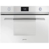 Smeg SF4120MB Linea Compact Height Built-in Microwave with Grill in White