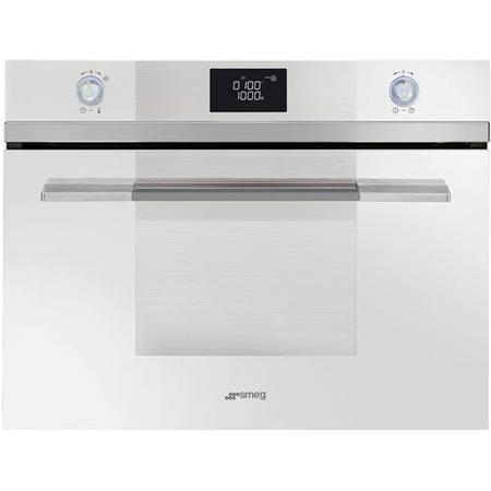 Smeg SF4120MB Linea Compact Height Built-in Microwave with Grill in White